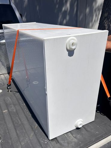 Custom Built HDPE water tank complete with fittings.