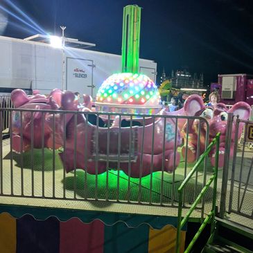 Fly high in an elephant as it soars up and down! 
Must be 36" to Ride