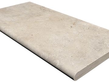 Ivory Travertine Bullnose Coping for swimming pool and spa