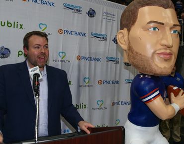 Hosting the Jacksonville Hall of Fame Induction Ceremony for Tim Tebow.