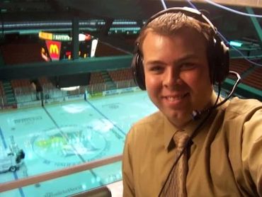 Pregame before my first hockey broadcast in 2007 at the Halifax Metro Centre!