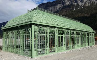 completed Victorian glass greenhouse
