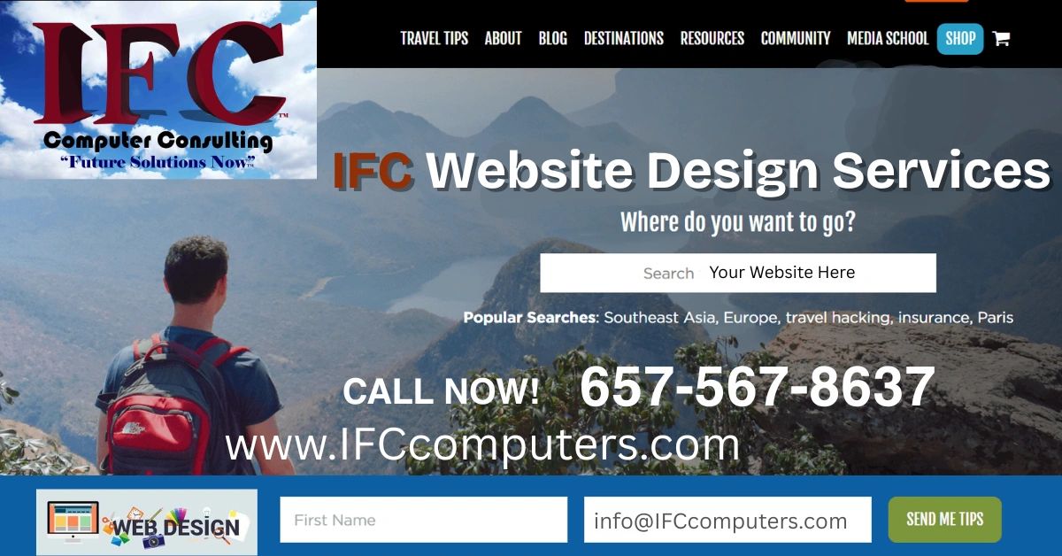 Website design services by IFC. Call us today for your next design.