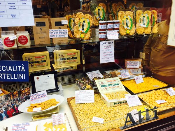 The traditional "tortellini" from Bologna.