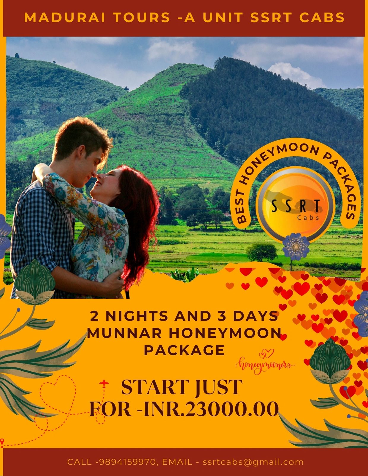 2 nights and 3 days Munnar honeymoon Package