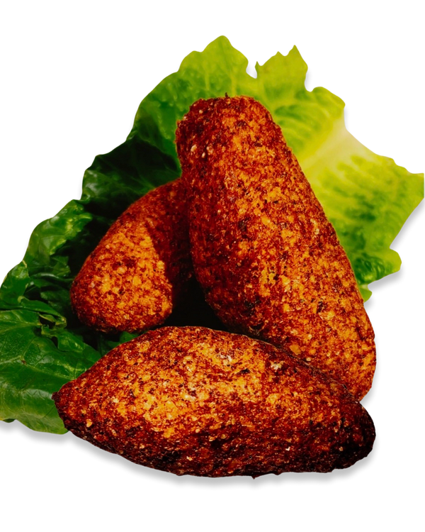 3 Cooked kipes in front of lettuce