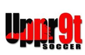 Logo with bold text 'Uppr 9t Soccer' in black and red.