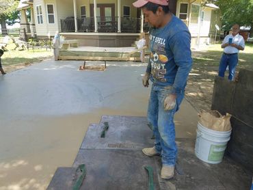 Stamping concrete