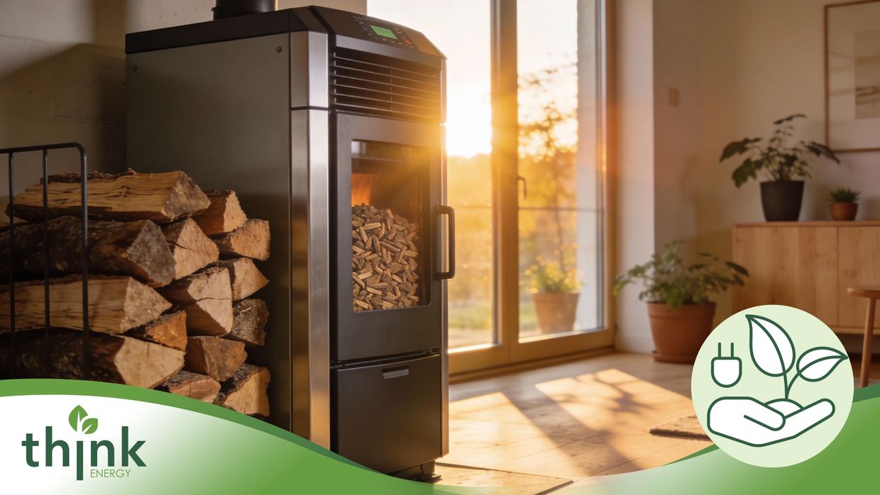 A biomass heating system installed by Think Energy