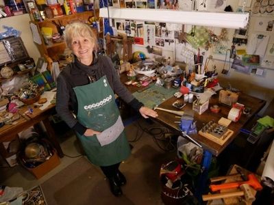 Betsy Sio in her studio