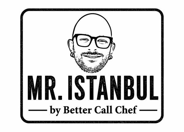 Logo featuring a smiling bald man with glasses and text 'MR. ISTANBUL by Better Call Chef'.