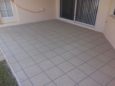 A custom patio