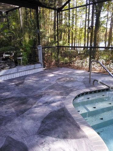 A pool deck