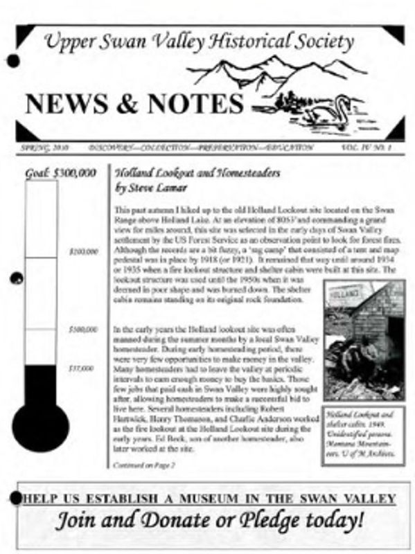 Cover of Spring 2010 newsletter
