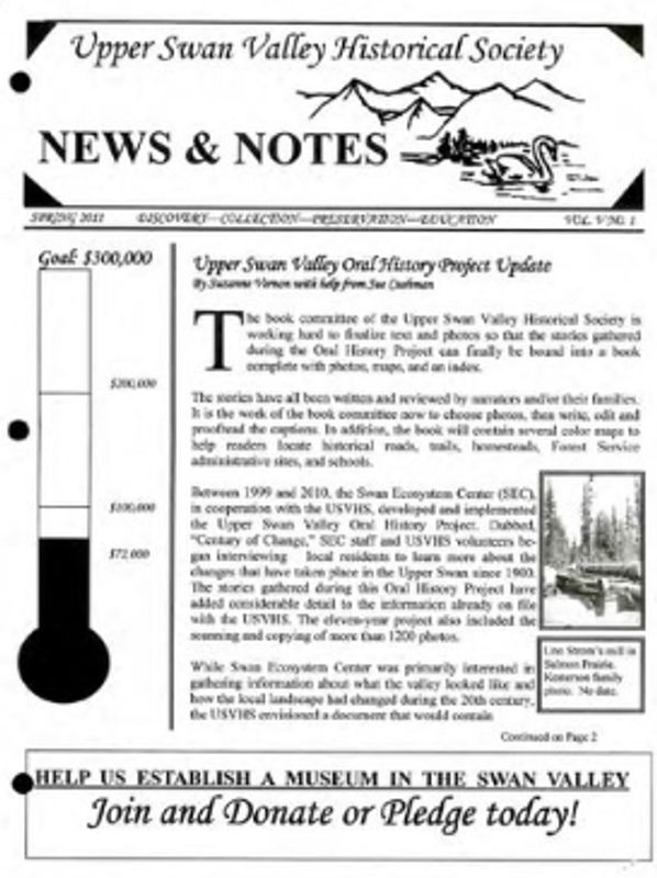 Cover of Spring 2011 USVHS newsletter