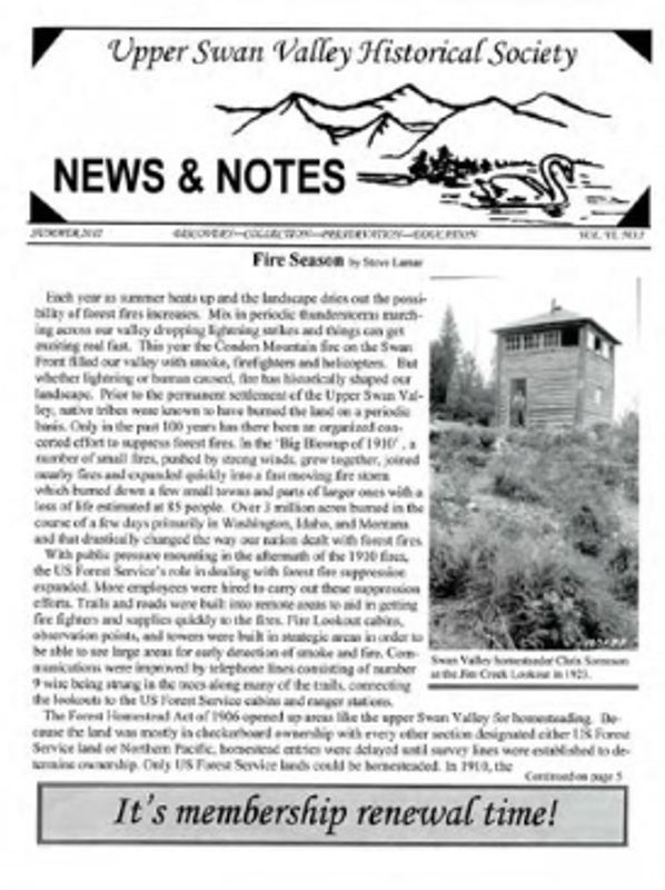 Cover of Summer 2012 USVHS newsletter