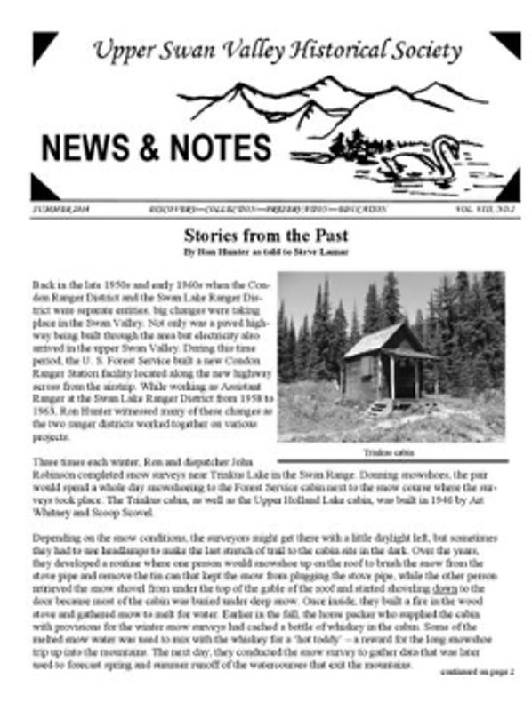 Cover of Summer 2014 USVHS newsletter
