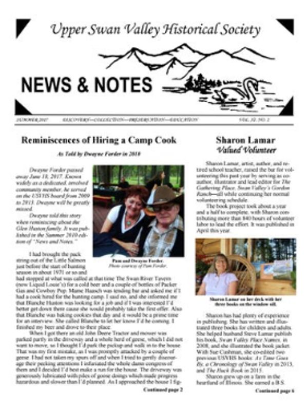 Cover of Summer 2017 USVHS newsletter