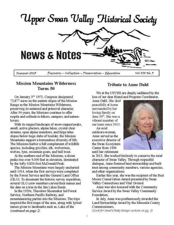 cover of USVHS Summer 2025 newsletter