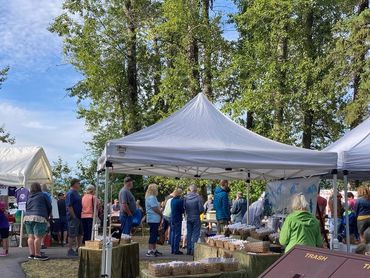 people standing in line for huckleberry pancakes
