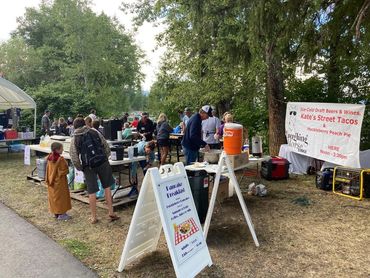 people attending Swan Lake Huckleberry Festival