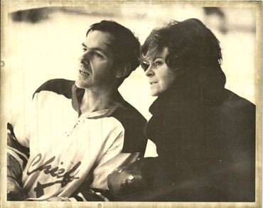 Rich Haskell with his wife and coach, Claire. Washington Chiefs (Circa 1969).