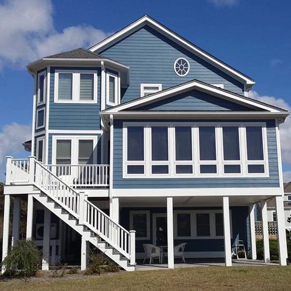 Exterior Painting of a beautiful home in coastal, Brunswick County, NC.