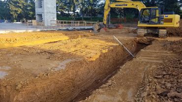 Site work excavation for footings