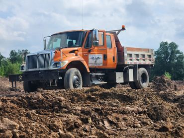 In depth Excavation company Dump truck. International