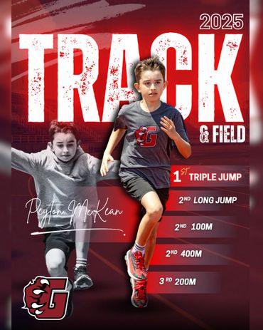 Young athlete Peyton McKean excels in 2025 track and field events.