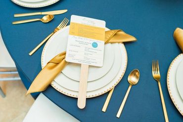 A place setting for the Gala dinner, catered by Church and Union.