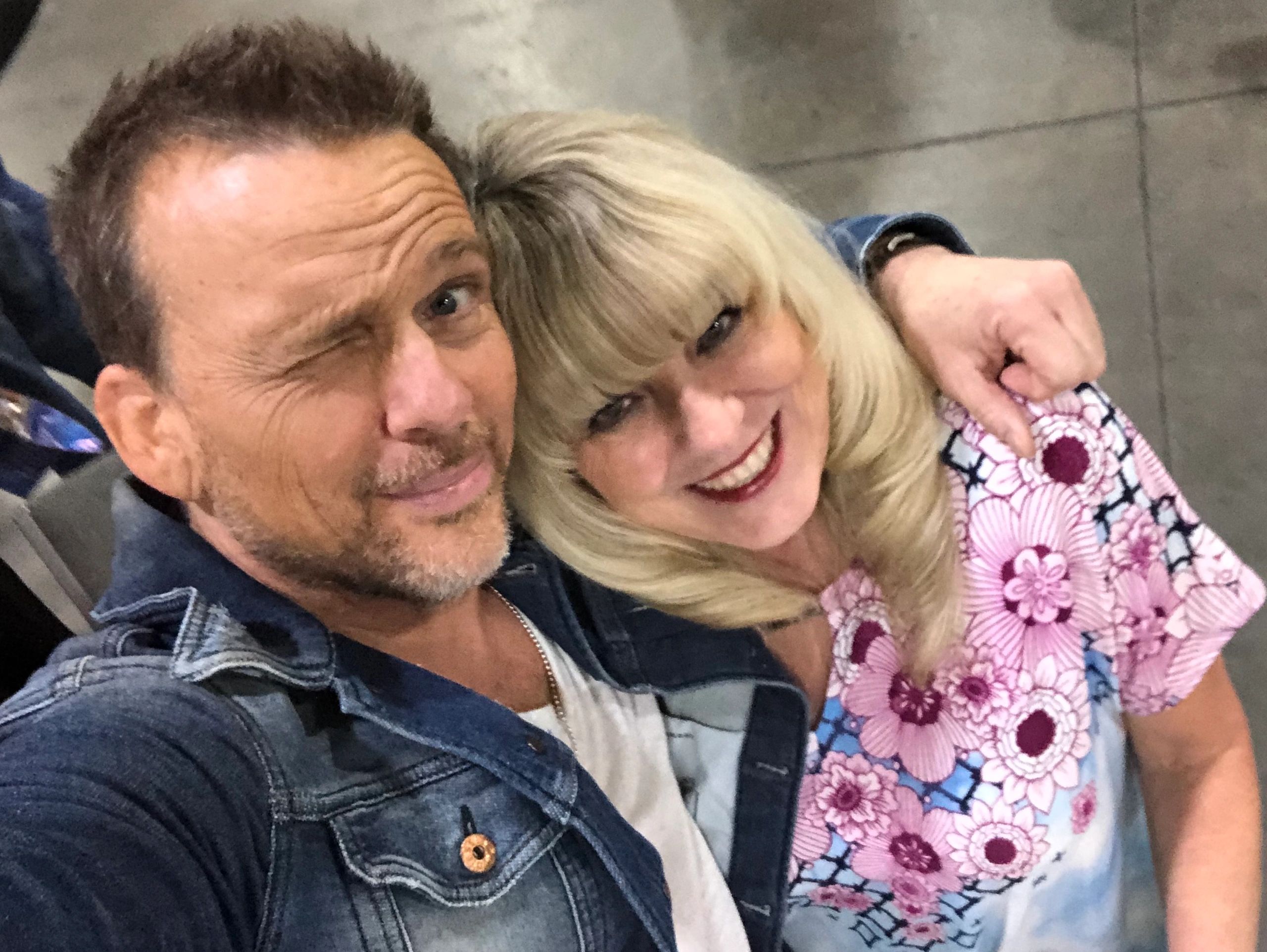 Actor Sean Patrick Flanery and Dr. Denise Hart in Atlanta, GA.