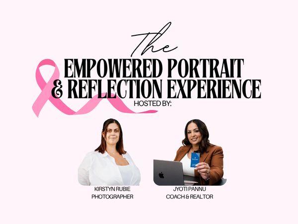 Event poster for The Empowered Portrait & Reflection Experience.