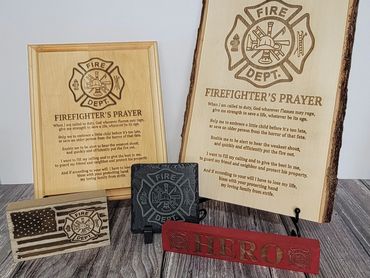 Assorted Lasered Firefighter products