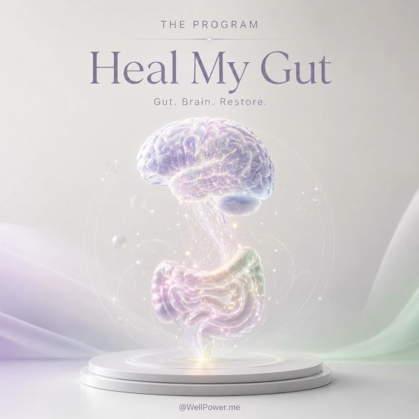 Illustration showing a connection between the brain and gut.