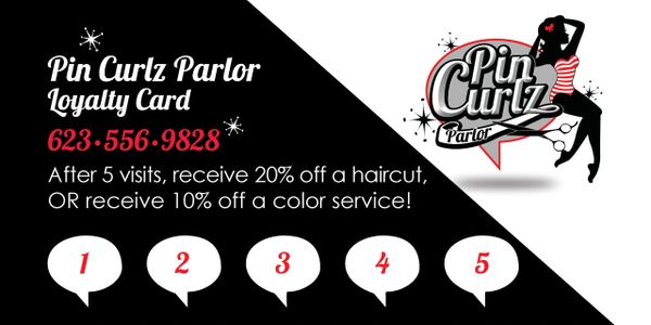 Loyalty card for returning clientele to save on services
