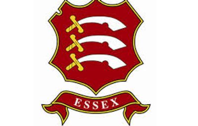 Emblem of Essex featuring three golden swords on a red shield with a banner.