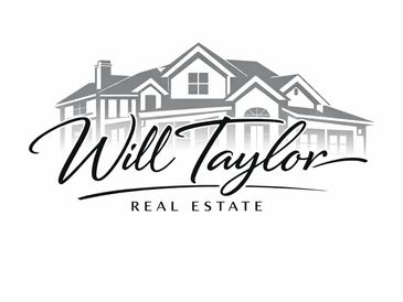 Elegant real estate logo featuring a house silhouette and stylish script.