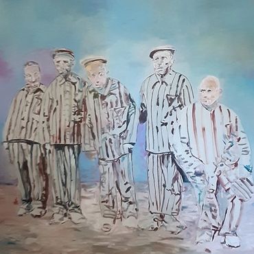 5 Handicap Prisoners 70” x 70”