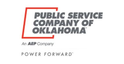 Logo of Public Service Company of Oklahoma.