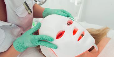 LED therapy for skin rejuvenation.