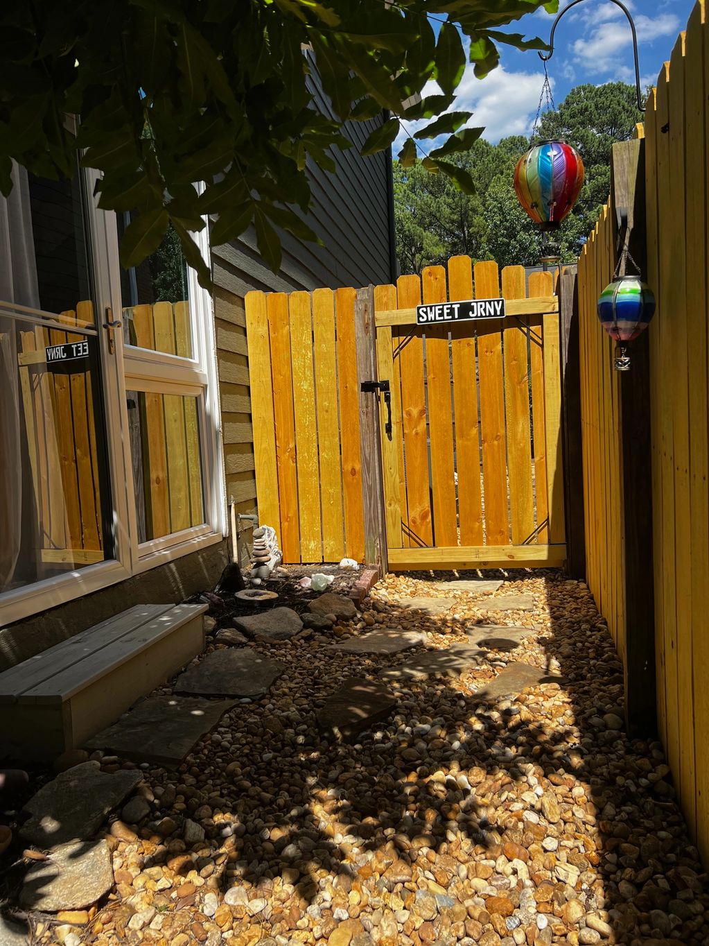 Home office rock garden.