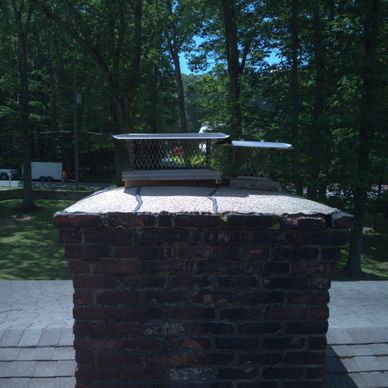 Roof masonry inspection taken with drone