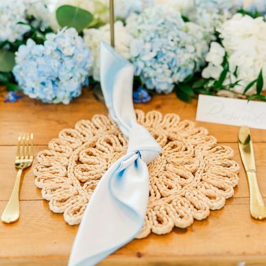 Howe Farms Wedding Rentals | Wedding and Event Rentals in Chattanooga | Boho Charger | Gold Flatware