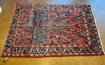 NA0621 LILIHAN 3-3"x 4-9". Antique, North West Persian small rug, Circa 1925