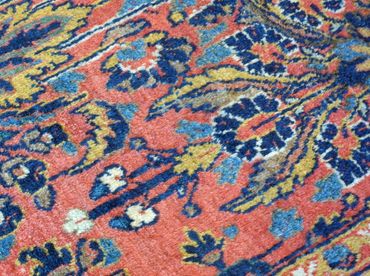 NA0621 LILIHAN 3-3"x 4-9". Antique, North West Persian small rug, Circa 1925