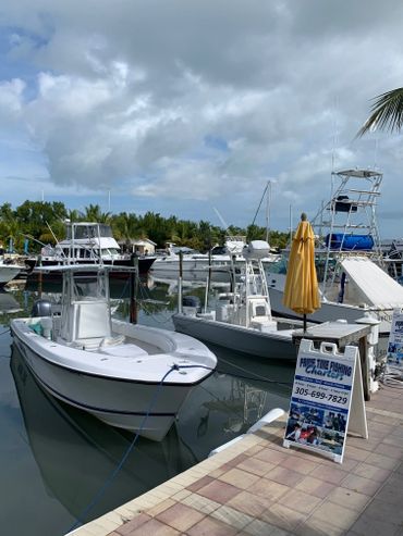 Docks at the Islamorada Yacht Basin slips 22 and 23