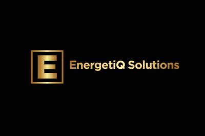Gold and black logo for EnergetiQ Solutions.
