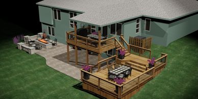 3D Animated Renderings of your new deck brought to you through the lens of AUTODESK software.