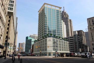 Yamasaki Architects rendering of a proposed new real estate development in Detroit.